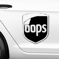 OOPS UPS Fakelogo Aufkleber - Beispielansicht