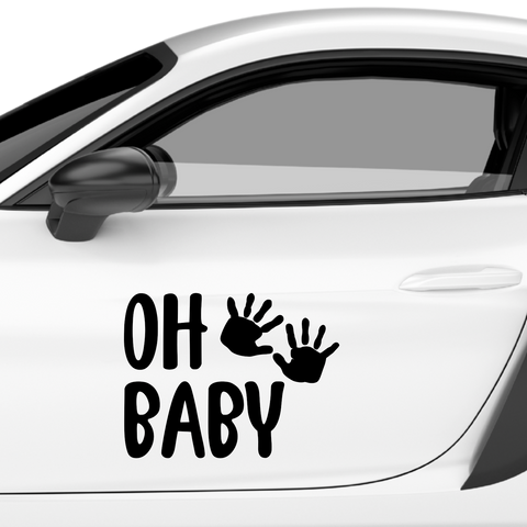 Oh Baby Aufkleber - Beispielansicht
