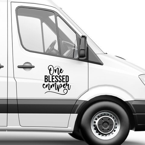 One blessed Camper Aufkleber - Beispielansicht