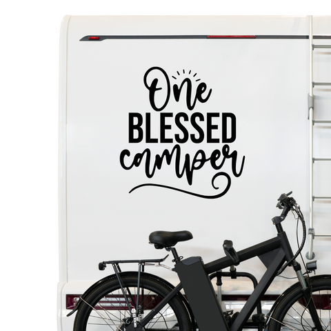 One blessed Camper Aufkleber - Beispielansicht