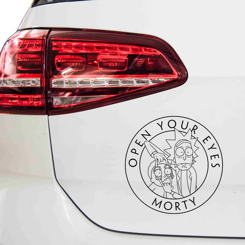 Open your eyes Morty Aufkleber - Beispielansicht