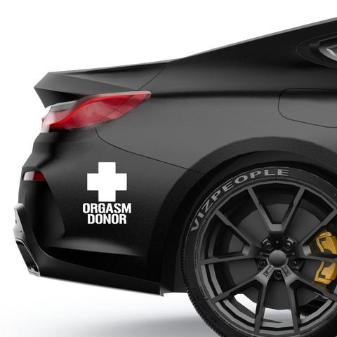Orgasm Donor Aufkleber - Beispielansicht