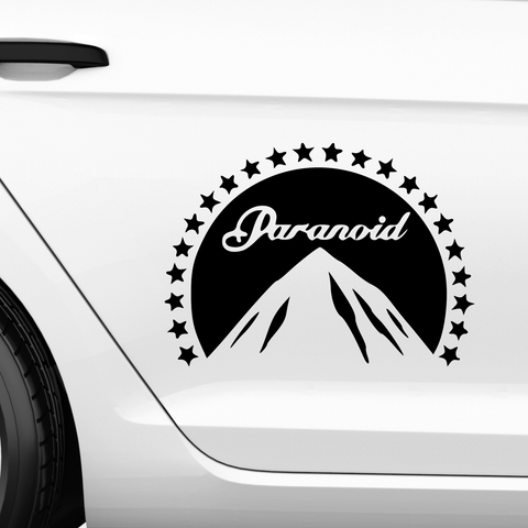 Paranoid Paramount Fakelogo Aufkleber - Beispielansicht