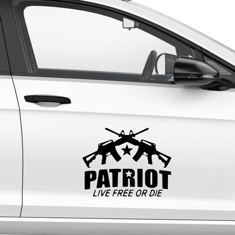 Patroit Live Free Or Die Aufkleber - Beispielansicht