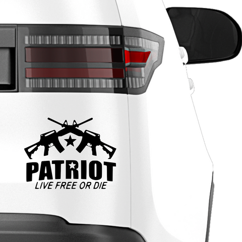Patroit Live Free Or Die Aufkleber - Beispielansicht