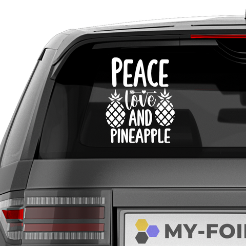 Peace Love and Pineapple Aufkleber - Beispielansicht