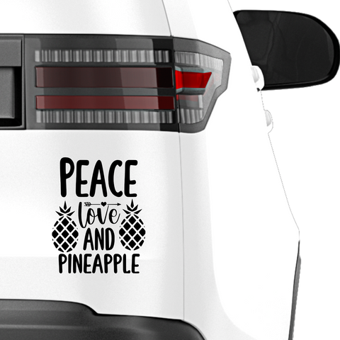 Peace Love and Pineapple Aufkleber - Beispielansicht