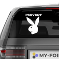 Pervert Playboy Fakelogo Aufkleber - Beispielansicht