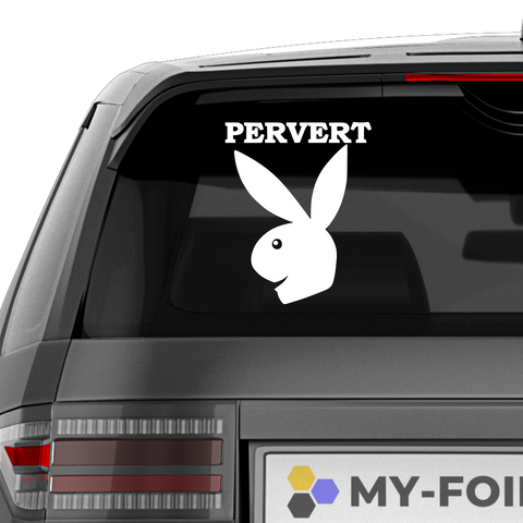 Pervert Playboy Fakelogo Aufkleber - Beispielansicht