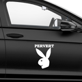 Pervert Playboy Fakelogo Aufkleber - Beispielansicht
