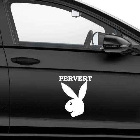 Pervert Playboy Fakelogo Aufkleber - Beispielansicht