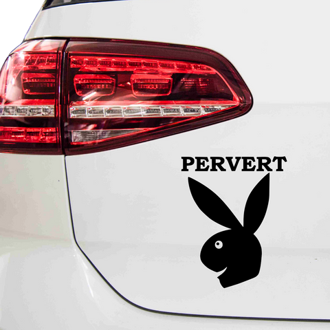 Pervert Playboy Fakelogo Aufkleber - Beispielansicht