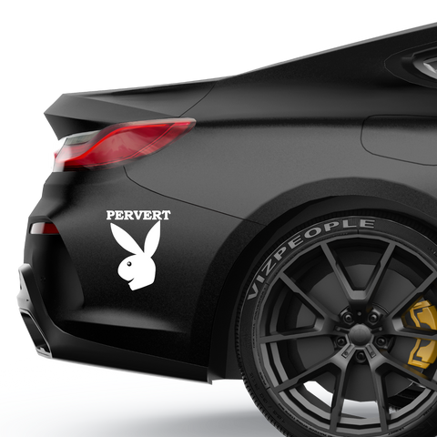 Pervert Playboy Fakelogo Aufkleber - Beispielansicht