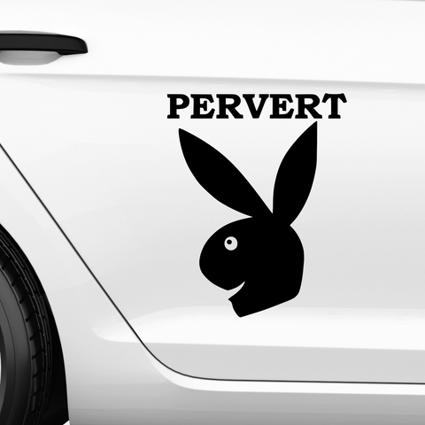 Pervert Playboy Fakelogo Aufkleber - Beispielansicht