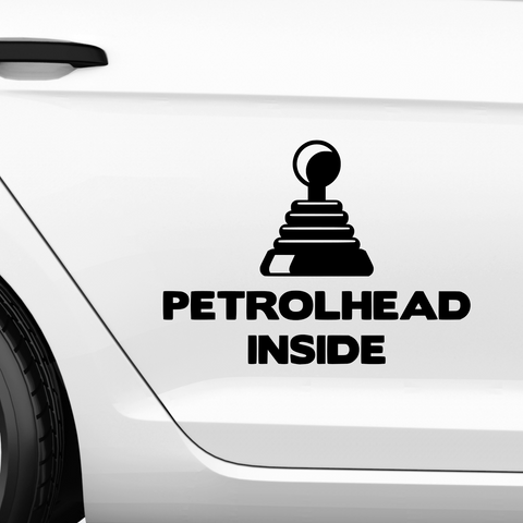 Petrol Head Inside Aufkleber - Beispielansicht