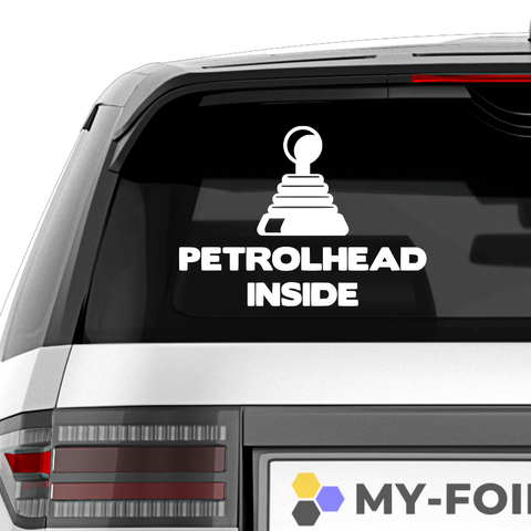Petrol Head Inside Aufkleber - Beispielansicht