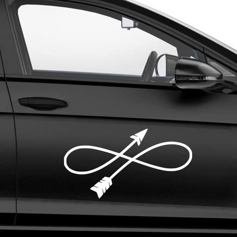 Pfeil geschwungen Aufkleber - Beispielansicht