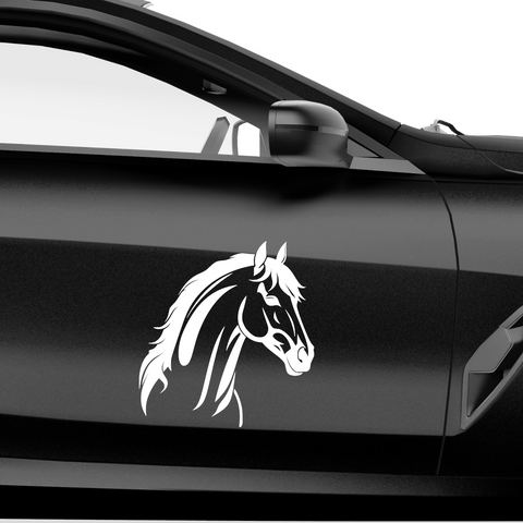 Pferde Kopf Aufkleber 100 - Beispielansicht