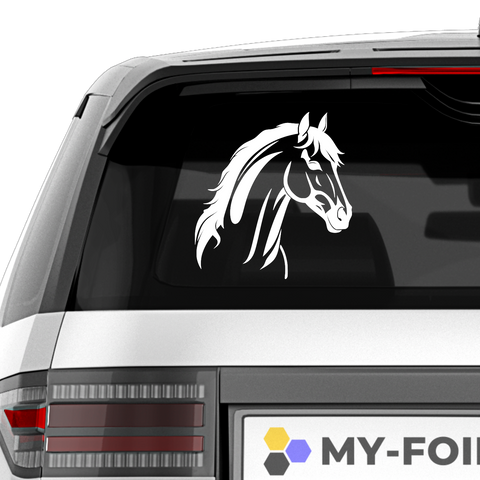 Pferde Kopf Aufkleber 100 - Beispielansicht