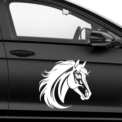 Pferde Kopf Aufkleber 101 - Beispielansicht