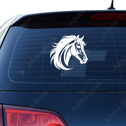 Pferde Kopf Aufkleber 101 - Beispielansicht