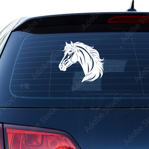 Pferde Kopf Aufkleber 104 - Beispielansicht
