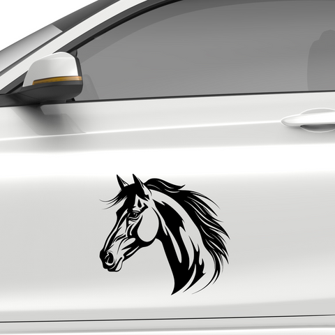Pferde Kopf Aufkleber 106 - Beispielansicht
