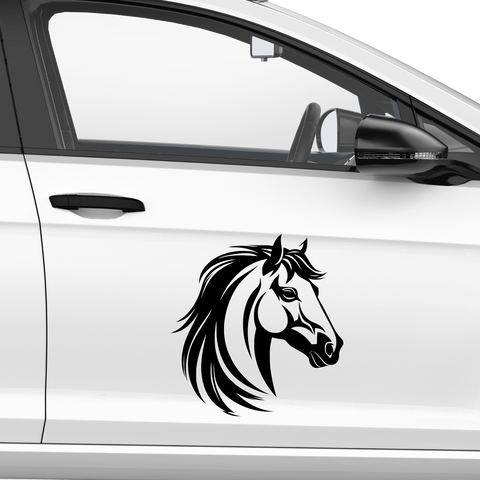 Pferde Kopf Aufkleber 10 - Beispielansicht