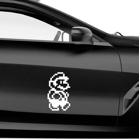 Pixel Mario Aufkleber - Beispielansicht