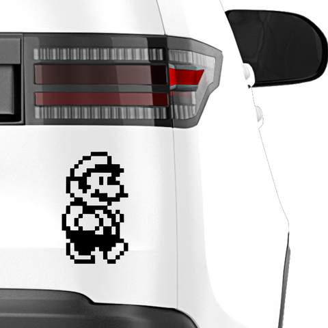 Pixel Mario Aufkleber - Beispielansicht