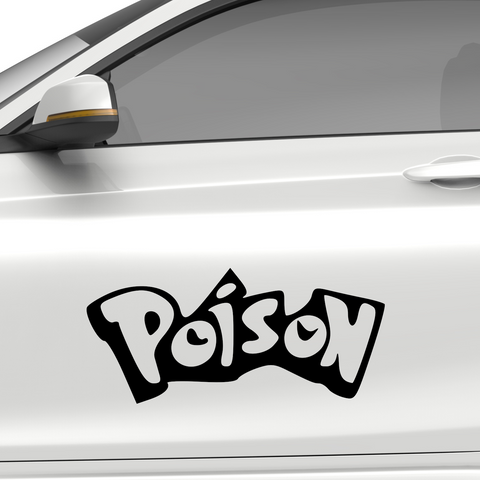 Poison Pokemon Fakelogo Aufkleber - Beispielansicht