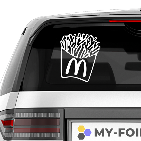 Pommes Frites Aufkleber - Beispielansicht