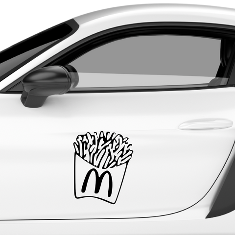 Pommes Frites Aufkleber - Beispielansicht