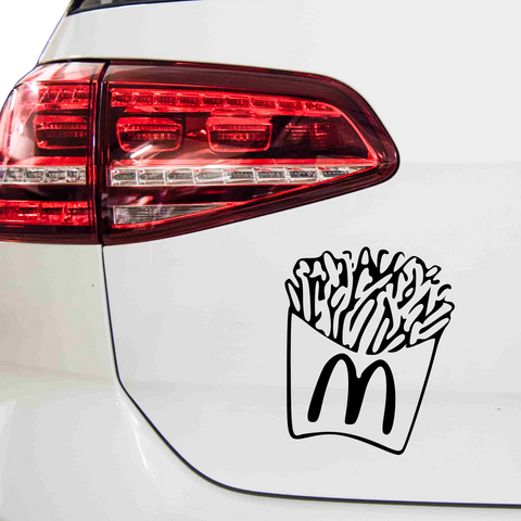 Pommes Frites Aufkleber - Beispielansicht