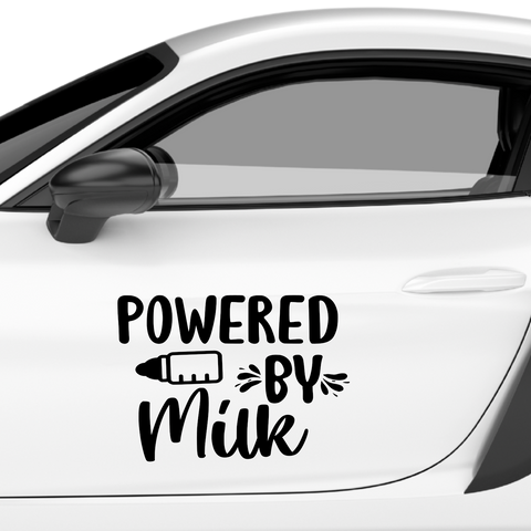 Powered by Milk Aufkleber - Beispielansicht
