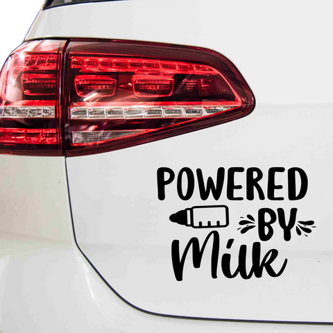 Powered by Milk Aufkleber - Beispielansicht