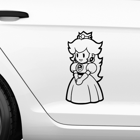 Prinzessin Peach Aufkleber - Beispielansicht