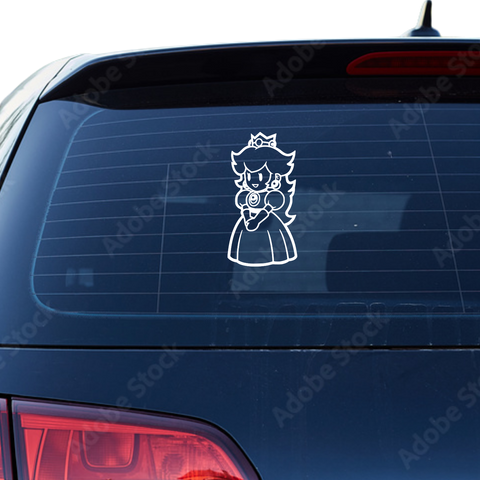 Prinzessin Peach Aufkleber - Beispielansicht