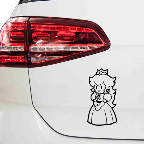 Prinzessin Peach Aufkleber - Beispielansicht