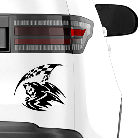 Racing Sensenmann Aufkleber - Beispielansicht