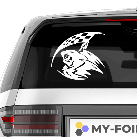 Racing Sensenmann Aufkleber - Beispielansicht