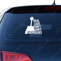 Real cars dont shift themselvs Aufkleber - Beispielansicht
