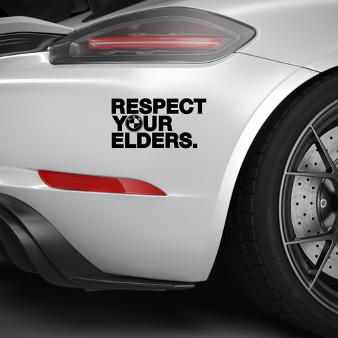 Respect your Elders Aufkleber - Beispielansicht