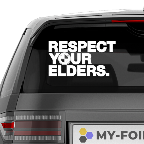 Respect your Elders Aufkleber - Beispielansicht