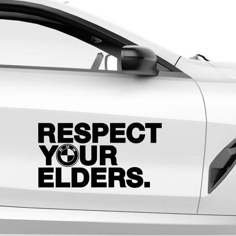 Respect your Elders Aufkleber - Beispielansicht