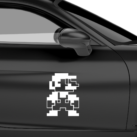 Retro Pixel Mario Aufkleber - Beispielansicht