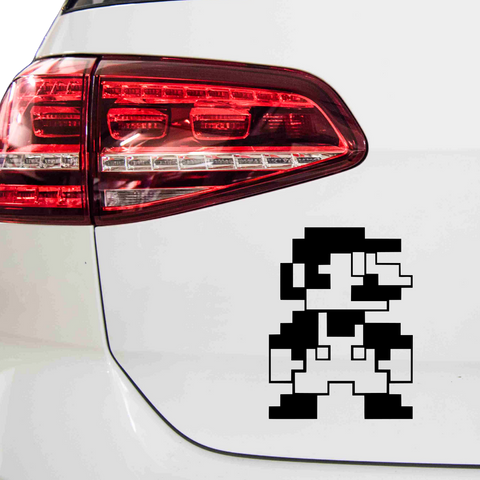 Retro Pixel Mario Aufkleber - Beispielansicht