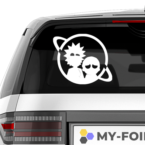 Rick and Morty Universum Aufkleber - Beispielansicht