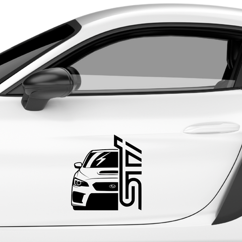 STX Subaru Aufkleber - Beispielansicht