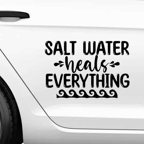 Salt water heals everything Aufkleber - Beispielansicht